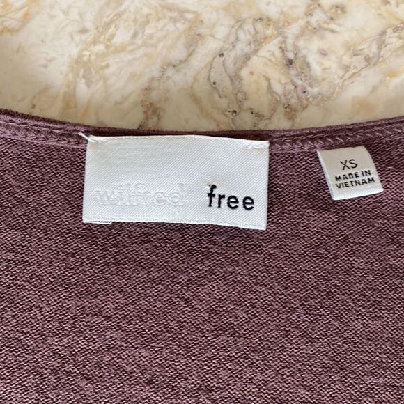 Wilfred Free Marcoux Brown V-Neck Oversized Mini Dress - Picture 11 of 14